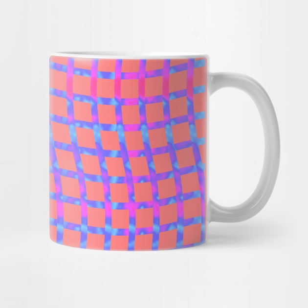 Wavy Plaid Rainbow on Pink by ArtticArlo